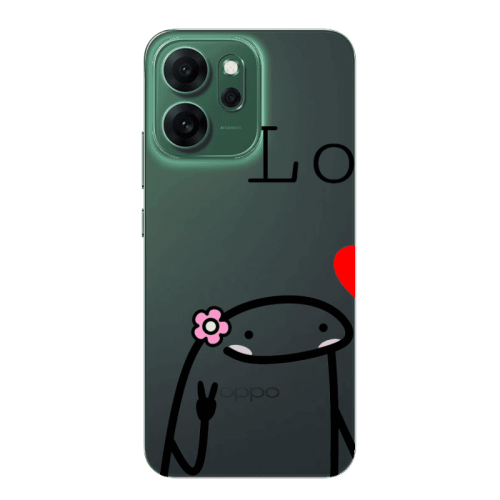 Oppo 14 F Love 1 Transparent Silicone TPU Θήκη